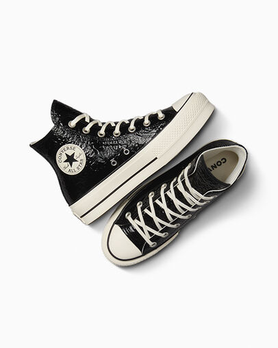 Black Converse Chuck Taylor All Star Lift Women Platform Shoes Singapore | C-78452619