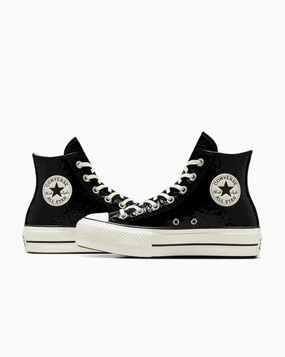 Black Converse Chuck Taylor All Star Lift Women Platform Shoes Singapore | C-78452619