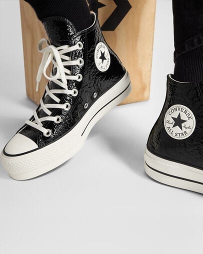 Black Converse Chuck Taylor All Star Lift Women Platform Shoes Singapore | C-78452619