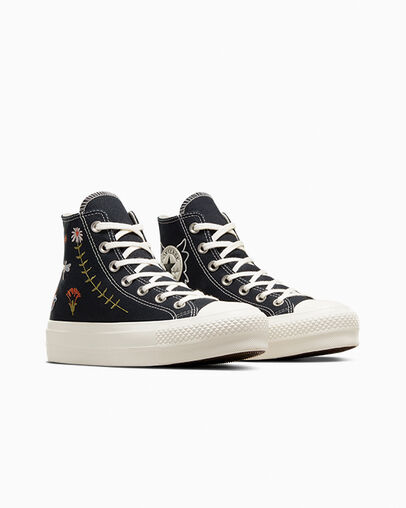 Black Converse Chuck Taylor All Star Lift Women Platform Shoes Singapore | C-47695289