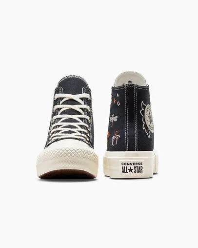 Black Converse Chuck Taylor All Star Lift Women Platform Shoes Singapore | C-47695289