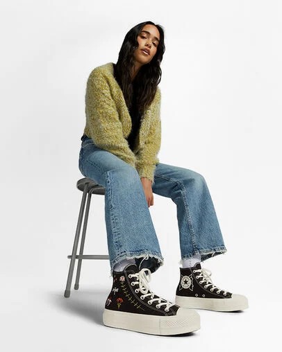 Black Converse Chuck Taylor All Star Lift Women Platform Shoes Singapore | C-62958139