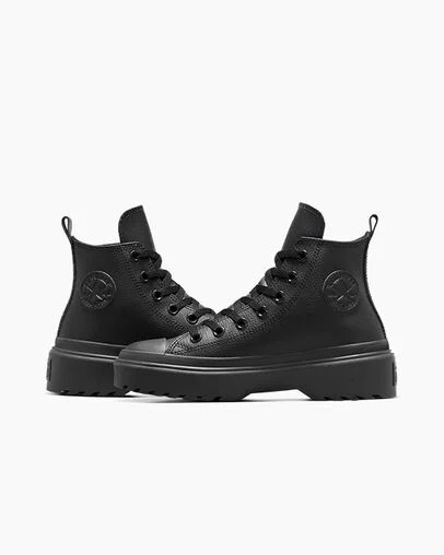 Black Converse Chuck Taylor All Star Lugged Lift Kids' Platform Shoes Singapore | C-87026939