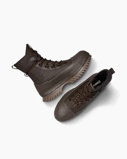 Black Converse Chuck Taylor All Star Lugged 2.0 XHi Waterproof Leather Men Platform Shoes Singapore | C-32617099