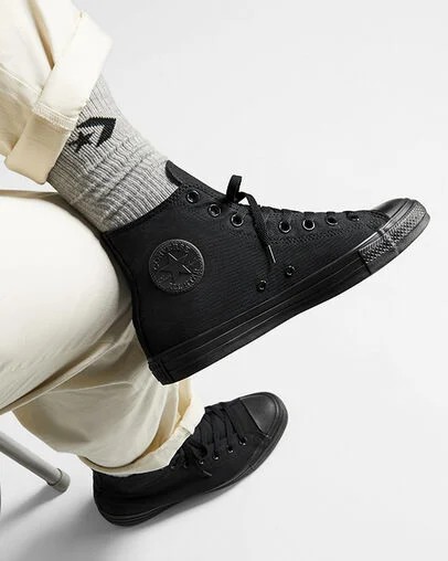 Black Converse Chuck Taylor All Star Men Canvas Shoes Singapore | C-76509139