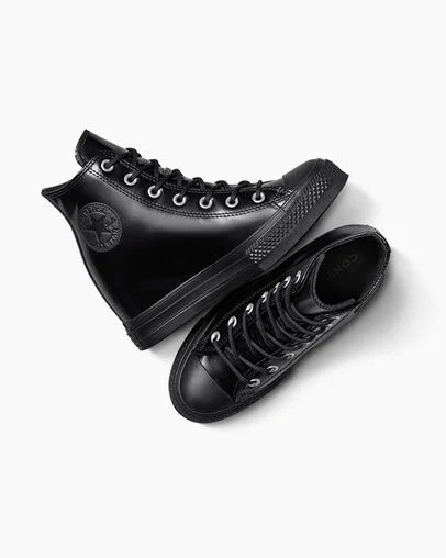 Black Converse Chuck Taylor All Star Wedge Women Platform Shoes Singapore | C-28154969