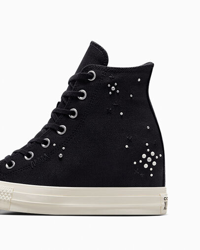 Black Converse Chuck Taylor All Star Wedge Women Platform Shoes Singapore | C-61358029