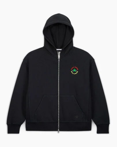 Black Converse Converse x Daily Paper Full Zip Men Hoodie Singapore | C-10782969
