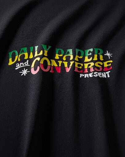 Black Converse Converse x Daily Paper Gold Standard Women T Shirts Singapore | C-90645189