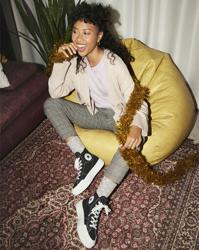 Black Converse Cruise Women Sneakers Singapore | C-63954019