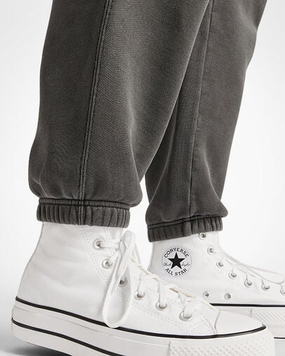 Black Converse Go-To Sneaker Patch Loose-Fit Women Sweatpants Singapore | C-20143699