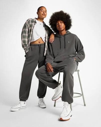 Black Converse Go-To Sneaker Patch Loose-Fit Men Sweatpants Singapore | C-80152379