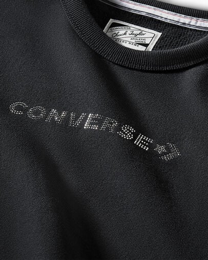 Black Converse Gold Standard Crew Neck Men Sweatshirt Singapore | C-62105349