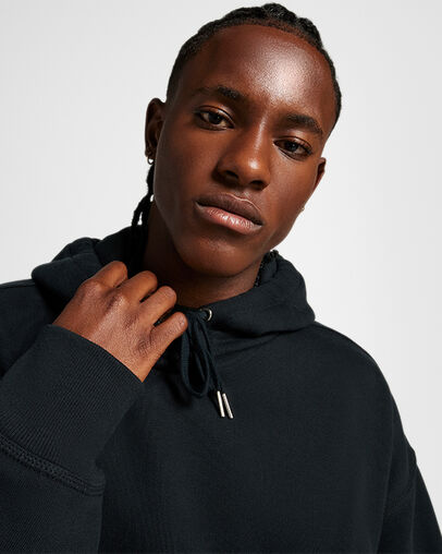 Black Converse Gold Standard Loose-Fit Men Hoodie Singapore | C-23165409