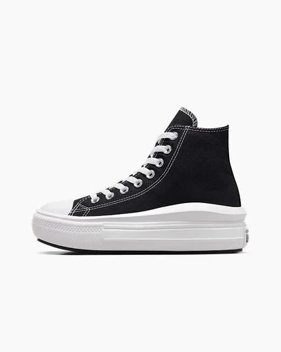 Black / Beige White Converse Chuck Taylor All Star Move Men Platform Shoes Singapore | C-42379089