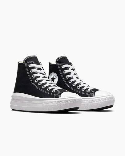 Black / Beige White Converse Chuck Taylor All Star Move Men Platform Shoes Singapore | C-42379089
