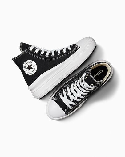 Black / Beige White Converse Chuck Taylor All Star Move Men Platform Shoes Singapore | C-42379089