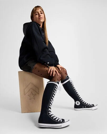 Black / Beige White Converse Chuck Taylor All Star XXHi Women Sneakers Singapore | C-59761209