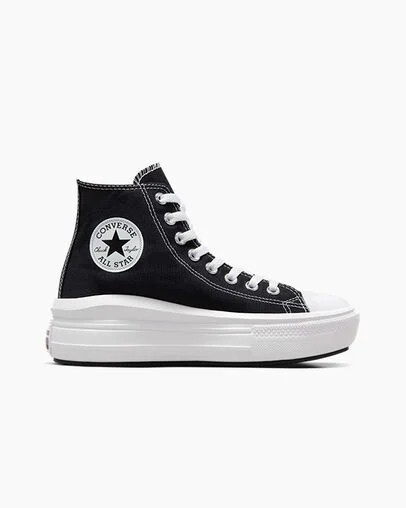 Black / Beige White Converse Chuck Taylor All Star Move Women Platform Shoes Singapore | C-69710539