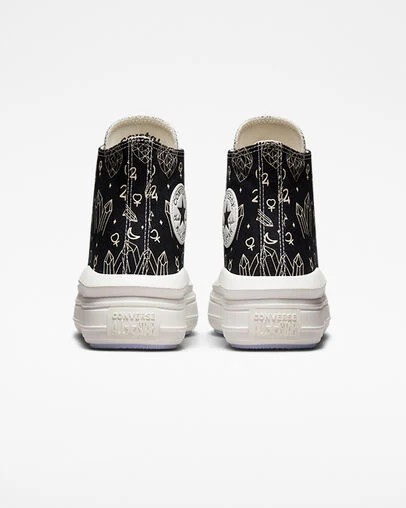 Black / Beige White Converse Chuck Taylor All Star Move Women Platform Shoes Singapore | C-21056739