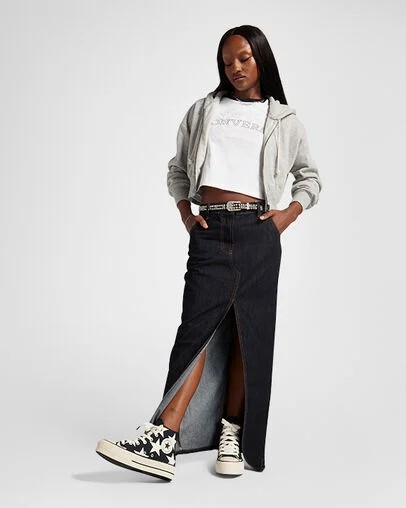Black / Beige White Converse Chuck Taylor All Star Lift Large Stars Women Sneakers Singapore | C-76859429