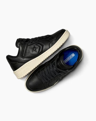 Black / Beige White Converse Weapon Mono Leather Men Basketball Shoes Singapore | C-78395029