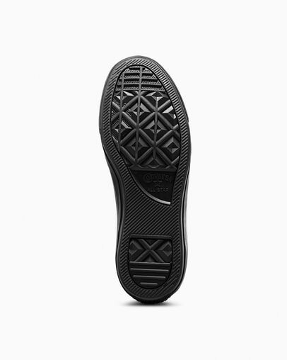 Black / Black Converse Chuck Taylor All Star Leather Women Sneakers Singapore | C-06254919