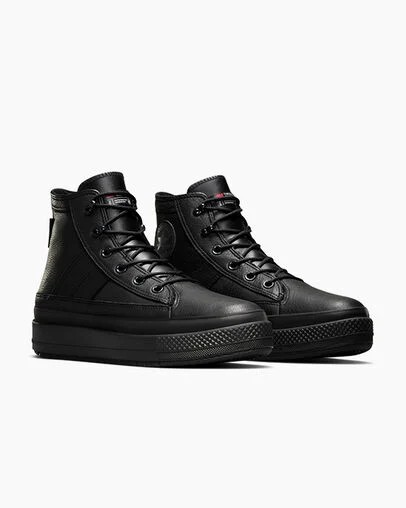 Black / Dark Grey Converse Chuck Taylor All Star Equip Waterproof Men Boots Singapore | C-28317609