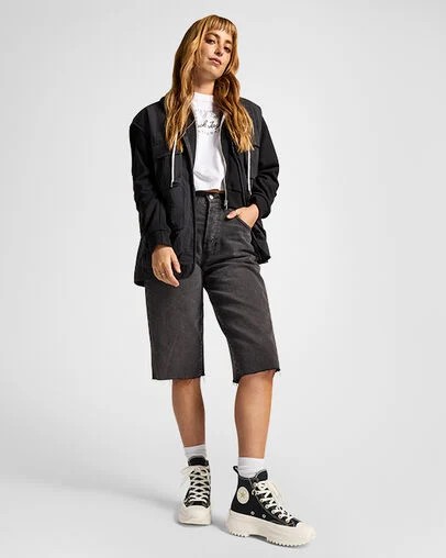 Black / Gold Converse Run Star Hike Charms Women Sneakers Singapore | C-83076419