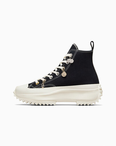 Black / Gold Converse Run Star Hike Charms Women Sneakers Singapore | C-83076419