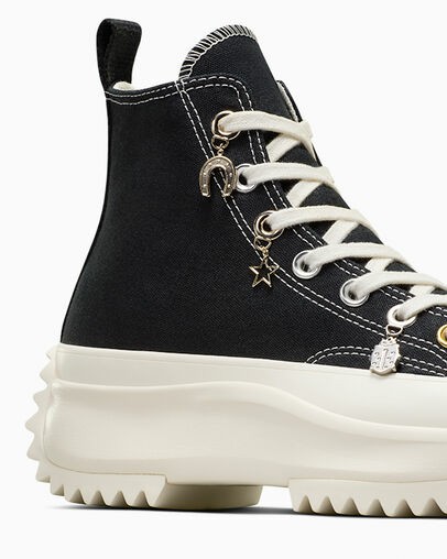 Black / Gold Converse Run Star Hike Charms Women Sneakers Singapore | C-83076419