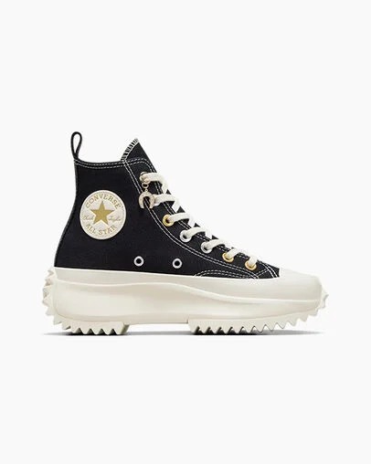 Black / Gold Converse Run Star Hike Charms Women Sneakers Singapore | C-83076419