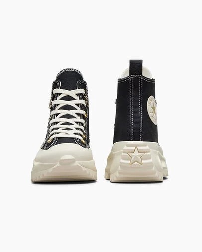 Black / Gold Converse Run Star Hike Charms Women Sneakers Singapore | C-71058239
