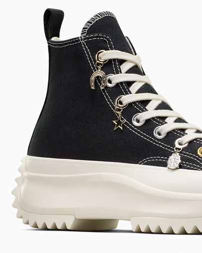 Black / Gold Converse Run Star Hike Charms Women Sneakers Singapore | C-71058239
