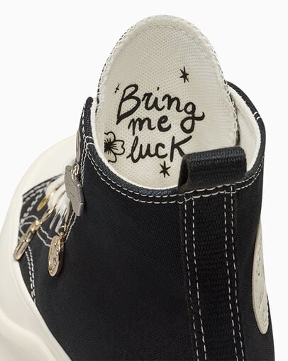 Black / Gold Converse Run Star Hike Charms Women Sneakers Singapore | C-71058239