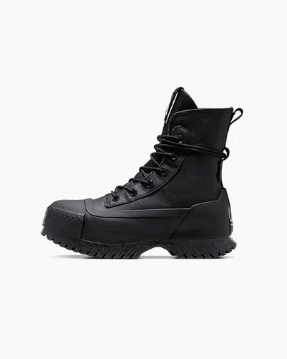 Black / Grey Converse Chuck Taylor All Star Lugged 2.0 XHi Waterproof Leather Men Platform Shoes Singapore | C-90268419