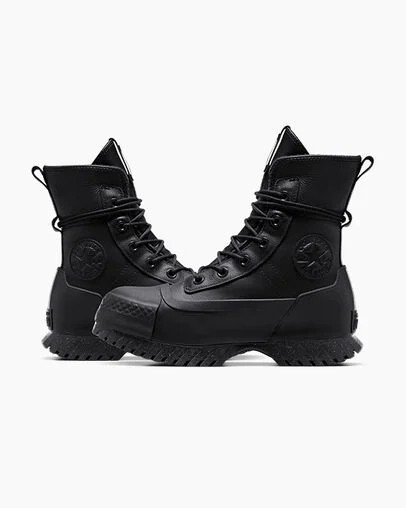 Black / Grey Converse Chuck Taylor All Star Lugged 2.0 XHi Waterproof Leather Men Platform Shoes Singapore | C-90268419