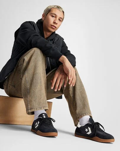Black / Orange Converse Run Star Men Trainers Singapore | C-61920379