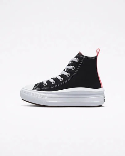 Black / Pink Light Blue / White Converse Chuck Taylor All Star Move Color Pop Kids' Platform Shoes Singapore | C-74380529