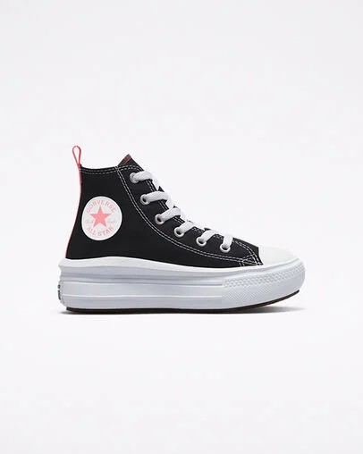 Black / Pink Light Blue / White Converse Chuck Taylor All Star Move Color Pop Kids\' Platform Shoes Singapore | C-74380529