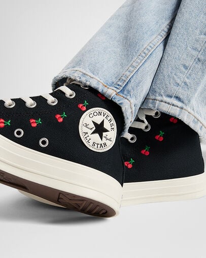 Black / Red Converse Chuck Taylor All Star Cherries Women Sneakers Singapore | C-29341709