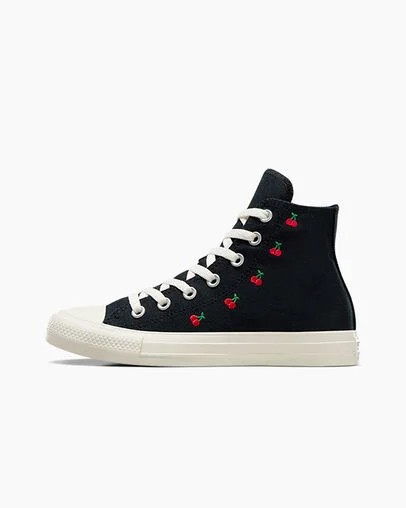 Black / Red Converse Chuck Taylor All Star Cherries Women Sneakers Singapore | C-29341709