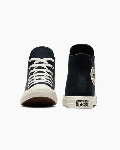 Black / Red Converse Chuck Taylor All Star Cherries Women Sneakers Singapore | C-29341709
