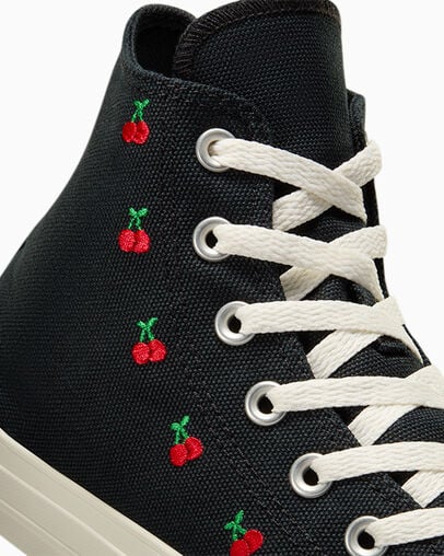 Black / Red Converse Chuck Taylor All Star Cherries Women Sneakers Singapore | C-29341709