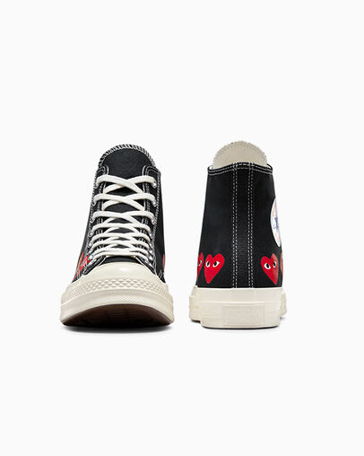 Black / Red Converse Converse x PLAY Comme des Garçons Chuck 70 Multi Heart Men Sneakers Singapore | C-16943029