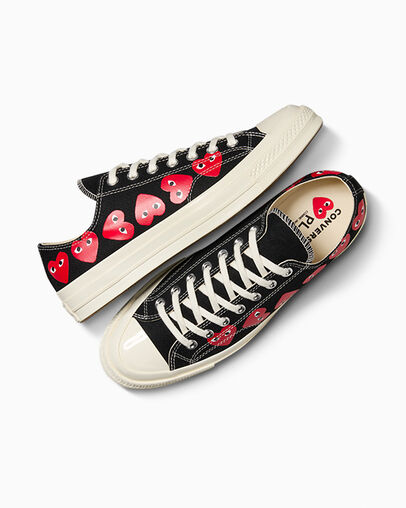 Black / Red Converse Converse x PLAY Comme des Garçons Chuck 70 Multi Heart Men Sneakers Singapore | C-18079539