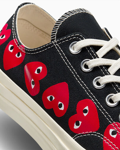Black / Red Converse Converse x PLAY Comme des Garçons Chuck 70 Multi Heart Men Sneakers Singapore | C-18079539