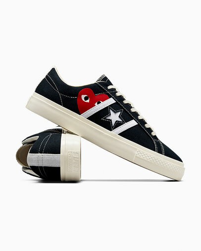Black / Red Converse Converse x PLAY Comme des Garçons One Star Academy Pro Women Skate Shoes Singapore | C-41259869