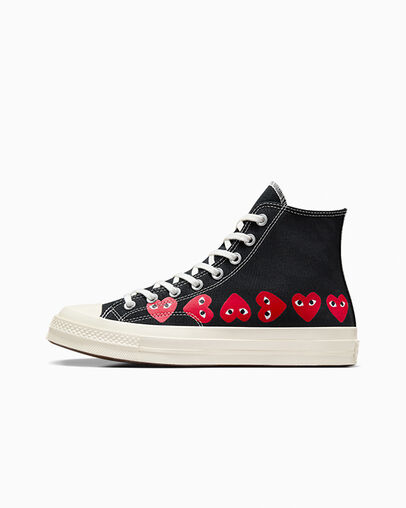Black / Red Converse Converse x PLAY Comme des Garçons Chuck 70 Multi Heart Women Sneakers Singapore | C-04693859
