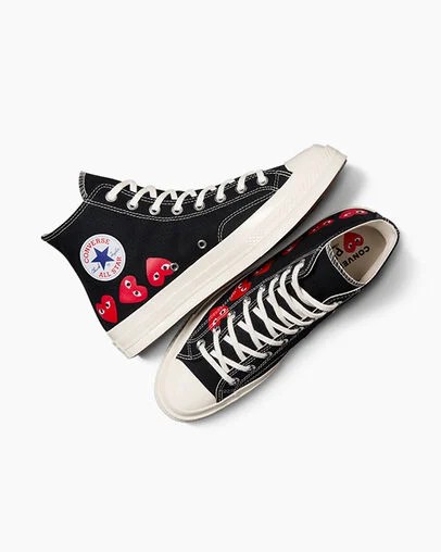 Black / Red Converse Converse x PLAY Comme des Garçons Chuck 70 Multi Heart Women Sneakers Singapore | C-04693859